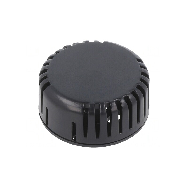 Carcasă alarmă ventilată 20,3mm ABS neagră | Electronic-mag.ro | Componente Electronice