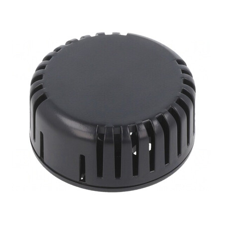 Carcasă alarmă ventilată 20,3mm ABS neagră | Electronic-mag.ro | Componente Electronice