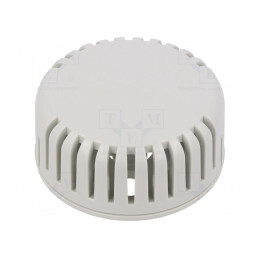 Carcasă ventilată pentru alarmă ABS gri 20,3mm | Electronic-mag.ro | Componente Electronice