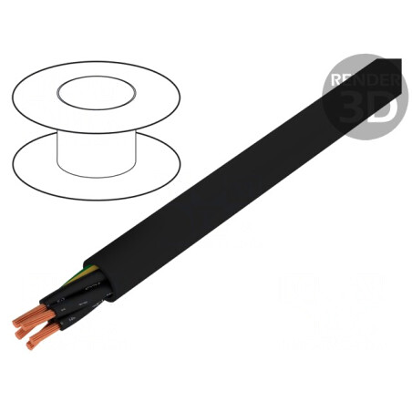 Cablu electric negru 5G1mm2 neecranat 600V 1kV | Electronic-mag.ro | Componente Electronice