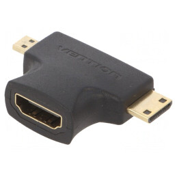 Adaptor HDMI - Micro HDMI și Mini HDMI - Negru | Electronic-mag.ro | Componente Electronice