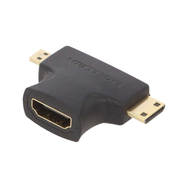 Adaptor HDMI - Micro HDMI și Mini HDMI - Negru | Electronic-mag.ro | Componente Electronice
