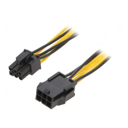 Cablu de Alimentare PCIe 6-Pin 0.4m | Electronic-mag.ro | Componente Electronice