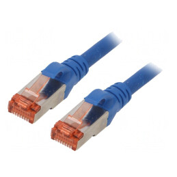 Patch Cord S/FTP Cat6 LSZH Albastru 1m | Electronic-mag.ro | Componente Electronice