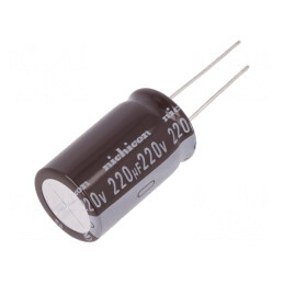 Condensator Electrolitic THT 220uF 220VDC 18x31.5mm 20% | Electronic-mag.ro | Componente Electronice