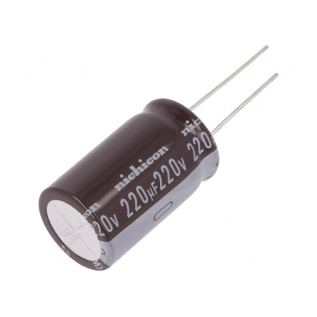 Condensator Electrolitic THT 220uF 220VDC 18x31.5mm 20% | Electronic-mag.ro | Componente Electronice