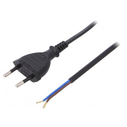 Cablu Alimentare 2x0,75mm2 PVC 1m Negru 2,5A | Electronic-mag.ro | Componente Electronice