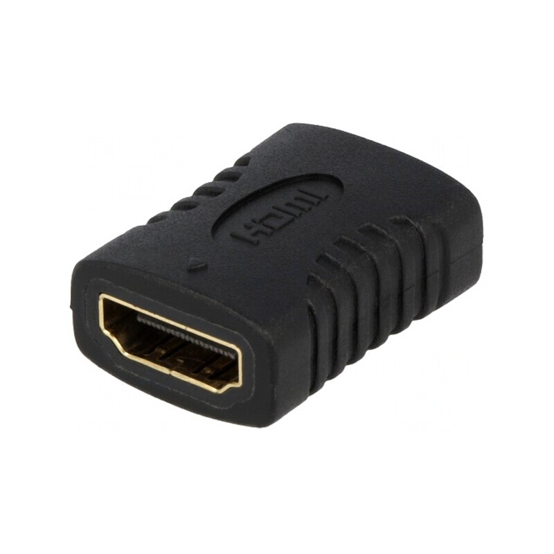 Adaptor HDMI Negru Soclu-Dublu | Electronic-mag.ro | Componente Electronice