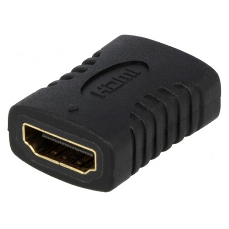 Adaptor HDMI Negru Soclu-Dublu | Electronic-mag.ro | Componente Electronice