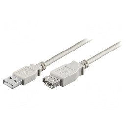 Cablu USB 2.0 5m Gri 480Mbps | Electronic-mag.ro | Componente Electronice