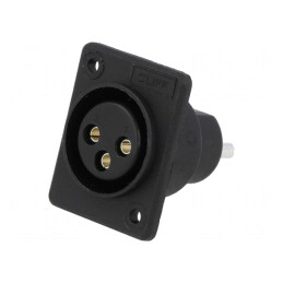 Soclu XLR Mamă 3 Pinuri Panou | Electronic-mag.ro | Componente Electronice