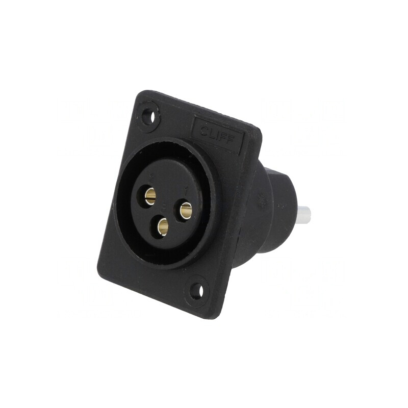 Soclu XLR Mamă 3 Pinuri Panou | Electronic-mag.ro | Componente Electronice