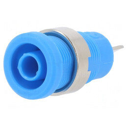Soclu Banană 4mm 36A Albastru Panou | Electronic-mag.ro | Componente Electronice