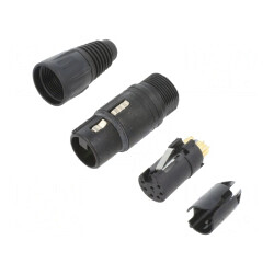Conector XLR Mufă Mamă pe Cablu Drept 7 PIN | Electronic-mag.ro | Componente Electronice
