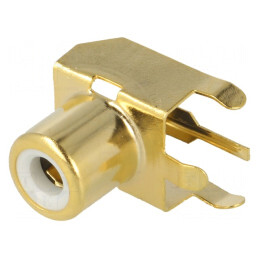 Soclu RCA Mamă 90° THT Aurit pentru PCB | Electronic-mag.ro | Componente Electronice