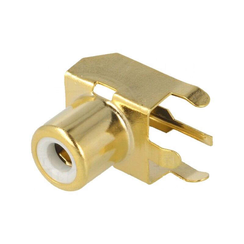 Soclu RCA Mamă 90° THT Aurit pentru PCB | Electronic-mag.ro | Componente Electronice