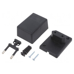 Carcasă Alimentator ABS Neagră 46x65x37mm | Electronic-mag.ro | Componente Electronice