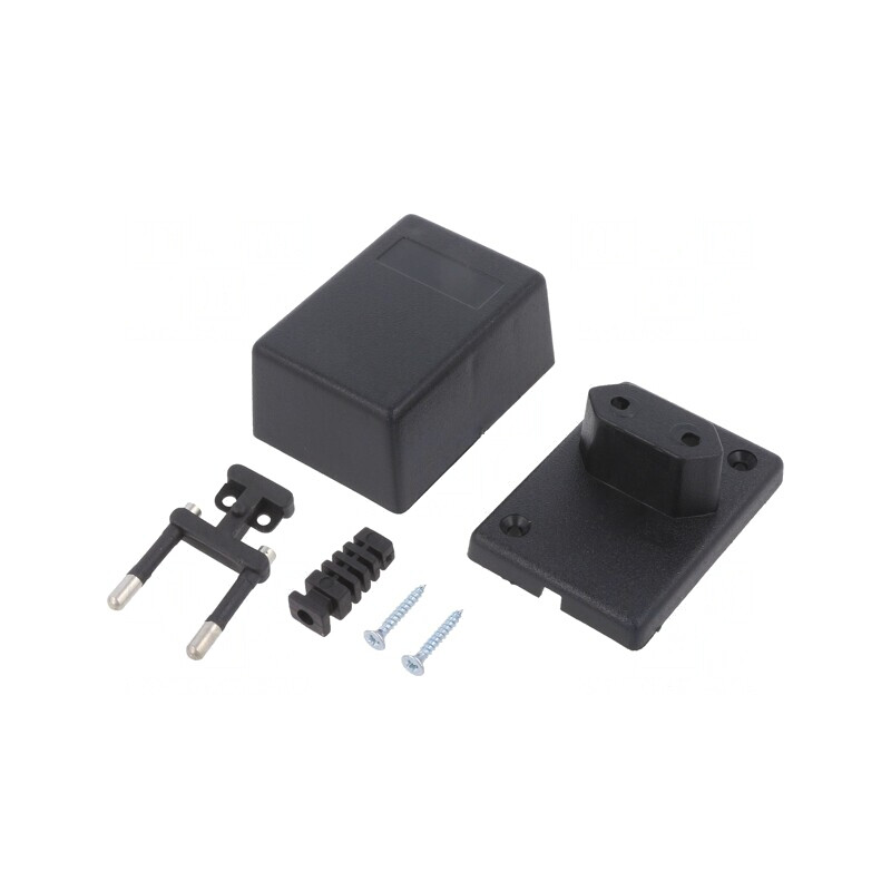 Carcasă Alimentator ABS Neagră 46x65x37mm | Electronic-mag.ro | Componente Electronice