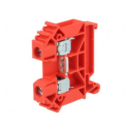 Conector Șină Roșu 2 Borne 0,5-10mm2 TS35 | Electronic-mag.ro | Componente Electronice