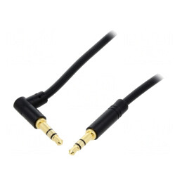 Cablu Audio Jack 3,5mm 3pin Unghi 1m