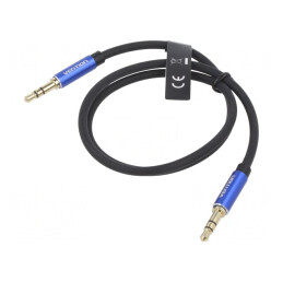 Cablu Audio Jack 3.5mm 3-Pin 0.5m Negru
