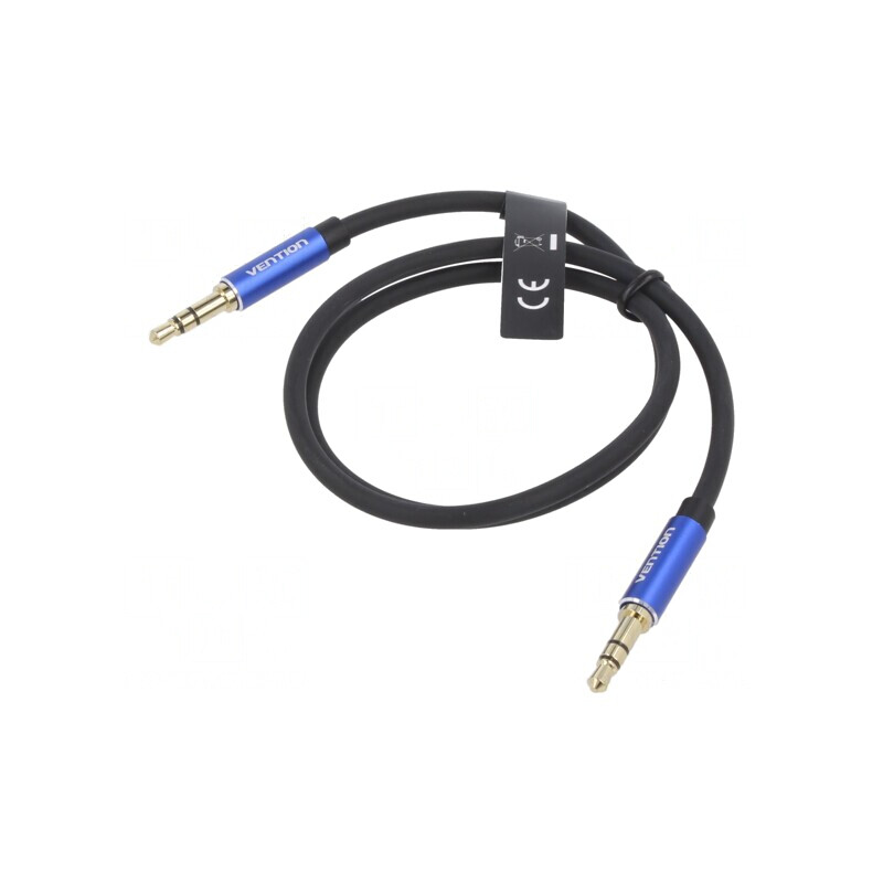 Cablu Audio Jack 3.5mm 3-Pin 0.5m Negru | Electronic-mag.ro | Componente Electronice