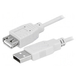 Cablu USB 2.0 A-A 3m Gri | Electronic-mag.ro | Componente Electronice