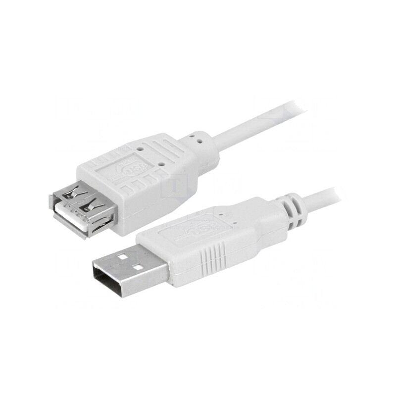 Cablu USB 2.0 A-A 3m Gri | Electronic-mag.ro | Componente Electronice
