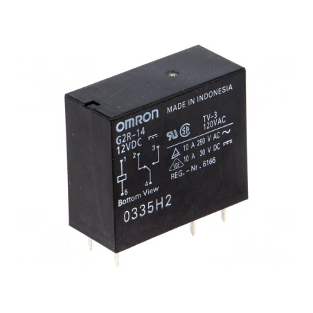 Releu electromagnetic SPDT 12VDC 10A | Electronic-mag.ro | Componente Electronice