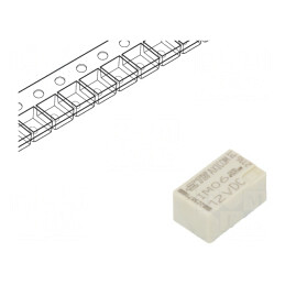 Releu Electromagnetic DPDT 12VDC SMT | Electronic-mag.ro | Componente Electronice