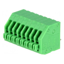 Regletă de Conexiuni PCB 45° 2,5mm 8 Piste 2A | Electronic-mag.ro | Componente Electronice