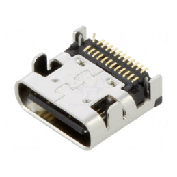 Soclu USB C PCB SMT Orizontal USB 3.1 5A | Electronic-mag.ro | Componente Electronice