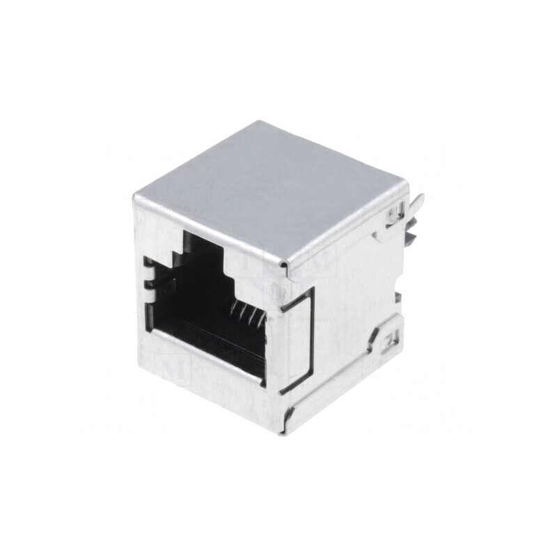 Soclu RJ45 8p8c Aurit Cat3 Ecranat Complet | Electronic-mag.ro | Componente Electronice