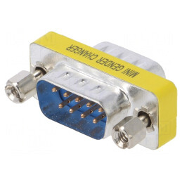 Adaptor D-Sub 9 pini mufă placat nichel | Electronic-mag.ro | Componente Electronice