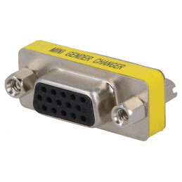 Adaptor D-Sub 15 pini HD Dual Soclu | Electronic-mag.ro | Componente Electronice
