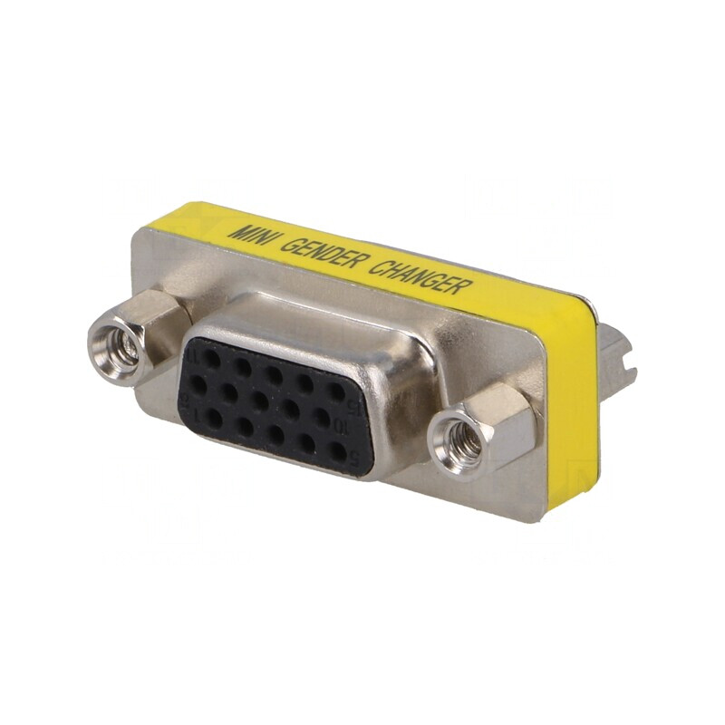 Adaptor D-Sub 15 pini HD Dual Soclu | Electronic-mag.ro | Componente Electronice