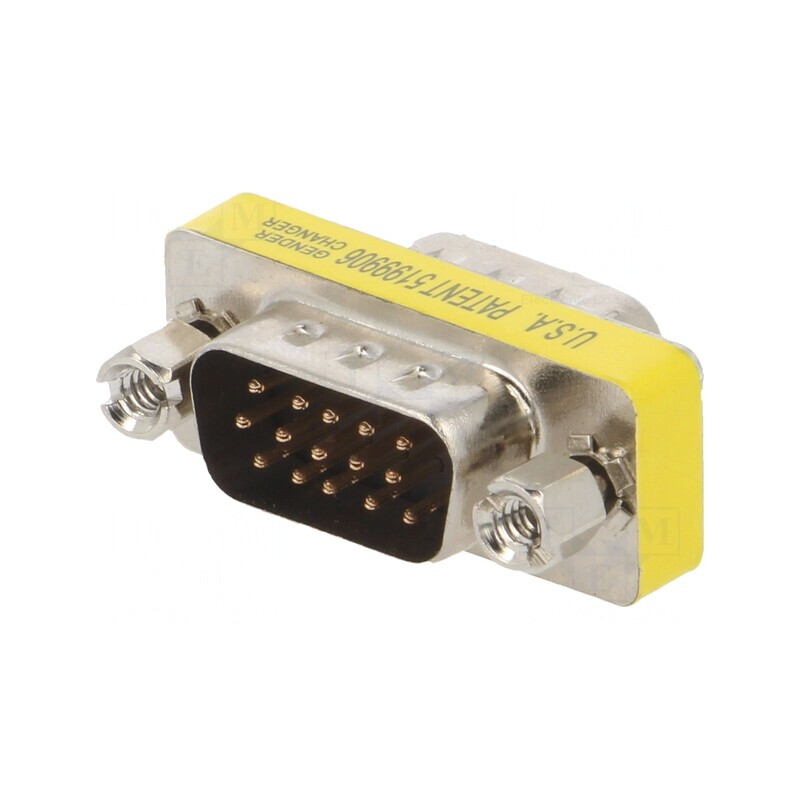 Adaptor D-Sub 15 pini HD dual mufa | Electronic-mag.ro | Componente Electronice