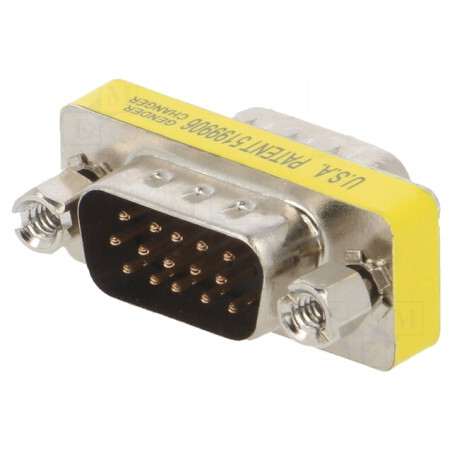 Adaptor D-Sub 15 pini HD dual mufa | Electronic-mag.ro | Componente Electronice