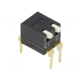 Comutator DIP-SWITCH 2 Secțiuni ON-OFF 24VDC | Electronic-mag.ro | Componente Electronice