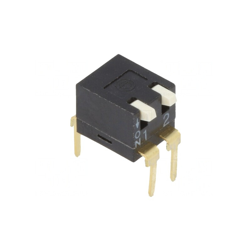 Comutator DIP-SWITCH 2 Secțiuni ON-OFF 24VDC | Electronic-mag.ro | Componente Electronice