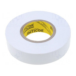 Bandă electroizolantă albă PVC 19mm x 20m | Electronic-mag.ro | Componente Electronice