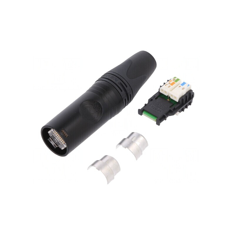 Mufă RJ45 etherCON Cat 6a aurit 8p8c | Electronic-mag.ro | Componente Electronice