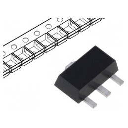 Tranzistor PNP Darlington 80V 0,5A 1W SOT89