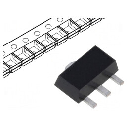 Tranzistor: PNP; bipolar; Darlington; 80V; 0,5A; 1W; SOT89