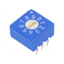 Întrerupător codificare DEC/BCD Poz: 10 THT Rizol min: 1000MΩ | Electronic-mag.ro | Componente Electronice