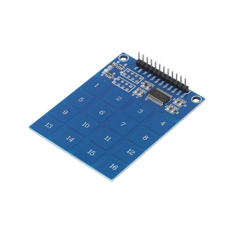 Senzor Tactil Capacitiv 2,4-5,5V DC 16 Canale TTP229 | Electronic-mag.ro | Componente Electronice