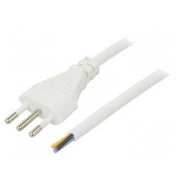 Cablu Electric 3x0.75mm2 PVC Alb 1m 10A | Electronic-mag.ro | Componente Electronice