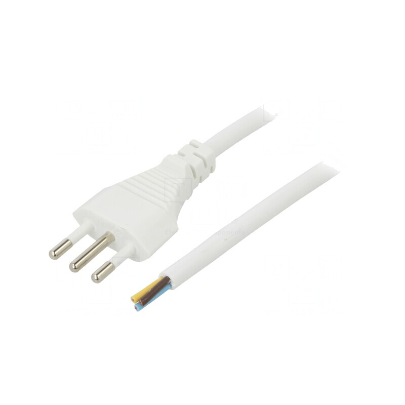 Cablu Electric 3x0.75mm2 PVC Alb 1m 10A | Electronic-mag.ro | Componente Electronice