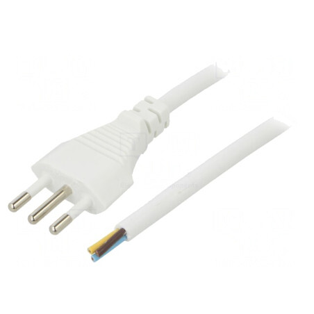 Cablu Electric 3x0.75mm2 PVC Alb 1m 10A | Electronic-mag.ro | Componente Electronice