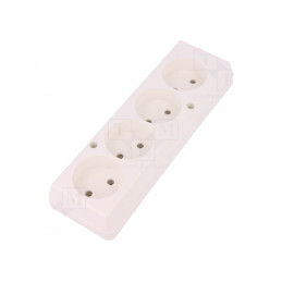 Conector Alimentare AC Mamă Splitter 2P 250V 16A Alb IP20 | Electronic-mag.ro | Componente Electronice